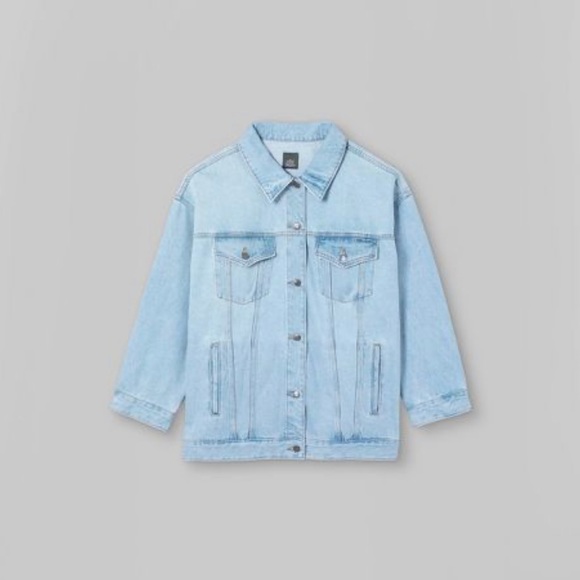 Wild Fable Oversized Distressed Denim Jacket - Picture 4 of 5